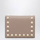 Valentino Garavani Rockstud Wallet In Powder Pink Leather