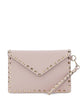 Valentino Rockstud Grained-Leather Clutch Bag