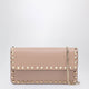 Valentino Garavani Garnet Calfskin Rockstud Chain Wallet