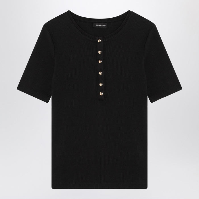 Anine Bing Black Short-Sleeved T-Shirt
