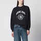Anine Bing Miles Collegiate Cotton Sweatshirt Vintage Black