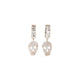 Alexander Mcqueen Pale Gold Strass Pavè Skull Earrings