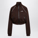 Balenciaga Techwear Zip-Up Jacket In Mocha Dry Fleece