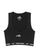 Balenciaga Logo-Print Cropped Tank Top