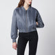 Anine Bing Leon Grey Cropped Bomber Jacket