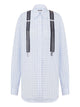 Moschino Couture Pink Purple Cotton Vichy Shirt