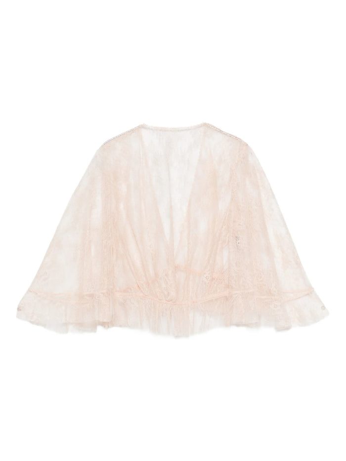 Alberta Ferreti Nude Neutrals Polyamide Shirt