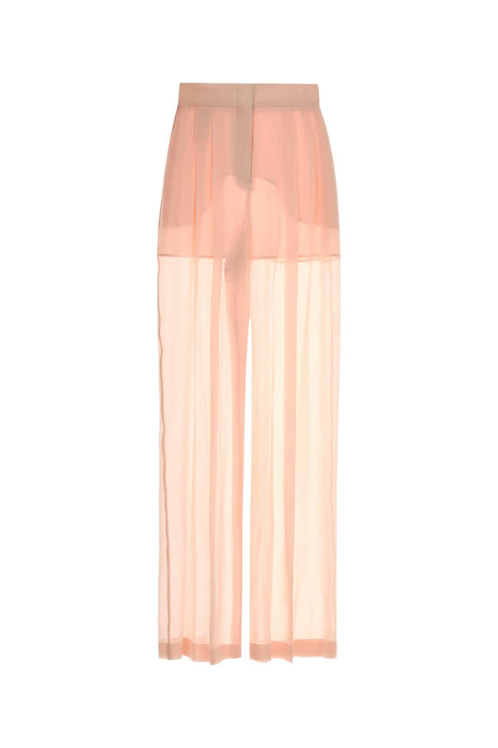 Alberta Ferreti Pink Silk Wide-Leg Pant