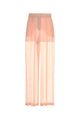 Alberta Ferreti Pink Silk Wide-Leg Pant
