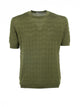 Paolo Pecora Green Cotton And Silk T-Shirt