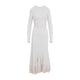 Alberta Ferreti Avorio Velvet Midi Dress