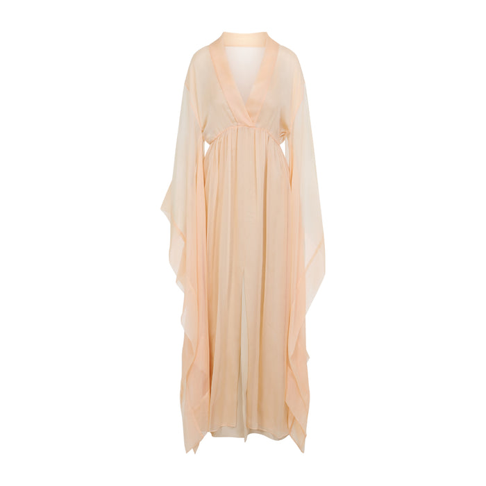Alberta Ferreti Beige Chiffon Long Dress
