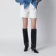 Anine Bing Ecru Kat Denim Shorts
