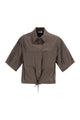 Peserico Cropped Stretch Cotton Shirt With Drawstring