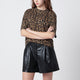 Anine Bing Avi Leopard Print Cotton Tshirt