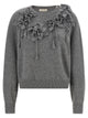 Alberta Ferretti Embroidered Flower Sweater