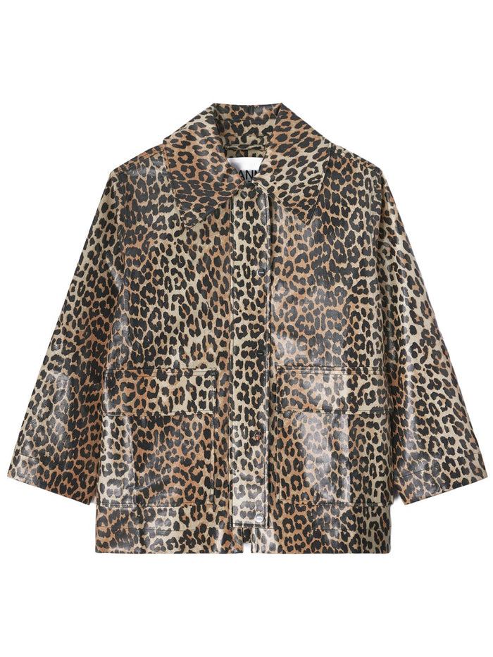 Ganni Animalier Hemp Cotton Jacket