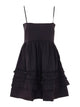 Ganni Black Mini Frill Dress