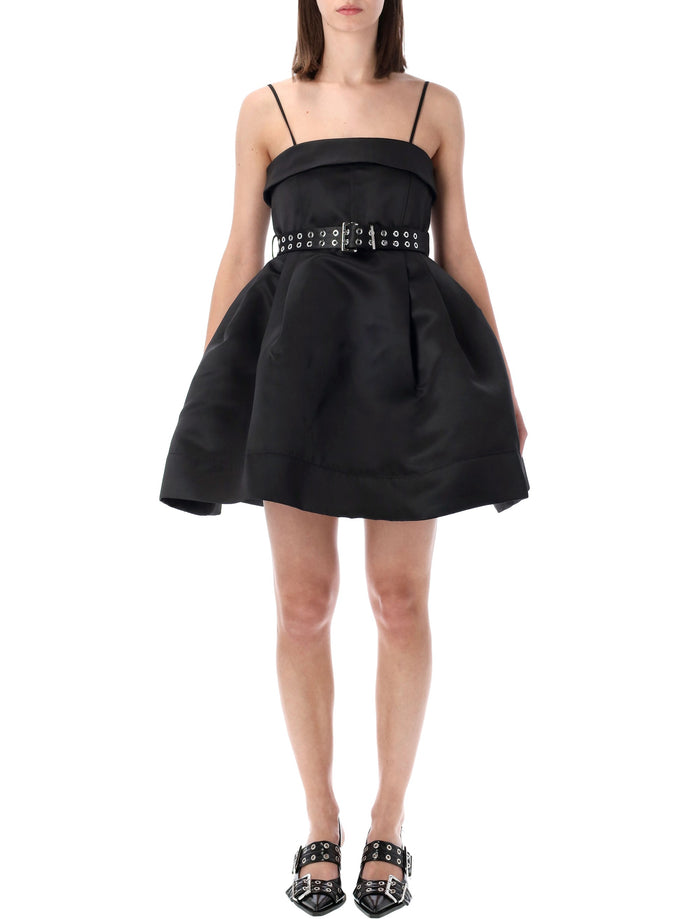 Ganni Satin Bubble Mini Dress