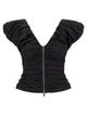 Ganni 'Black Ruched' Top