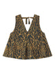 Ganni Leopard Cotton A-Line Top