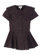 Ganni Black Oxford Shirt