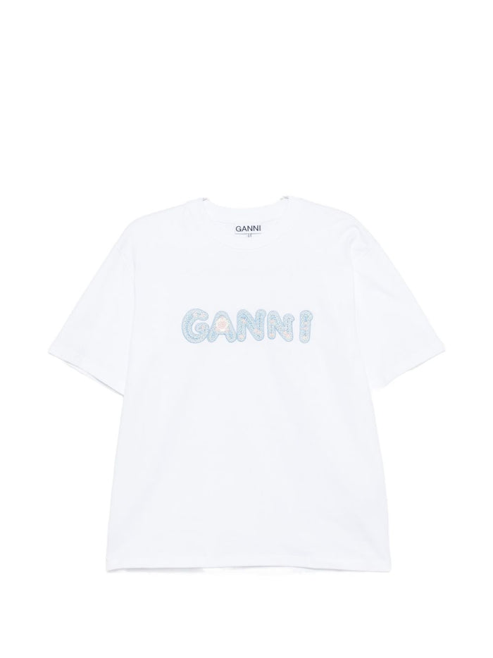 Ganni Logo Cotton T-Shirt