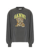 Ganni Graphic-Print Logo-Print T-Shirt