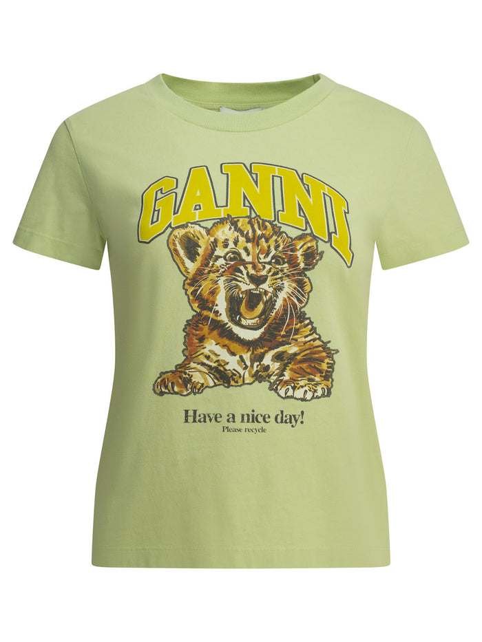 Ganni "Baby Tiger" Crewneck T-Shirt