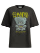 Ganni "Forest Teddy" Crew-Neck T-Shirt