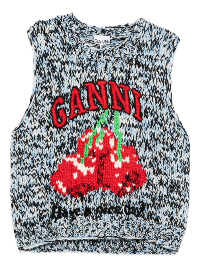 Ganni Vest With Graphic Print