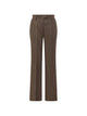 Ganni Ganni Trousers In Dark Brown Wool.