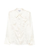 Ganni Satin-Finish Flap-Pocket Shirt