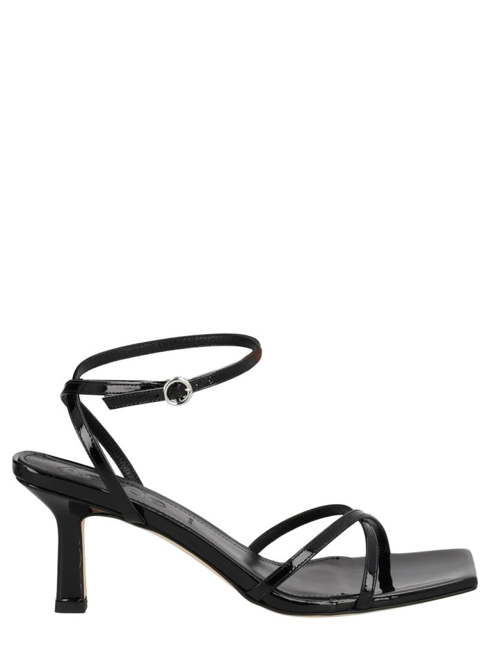 Aeyde Black Patent Calf Leather Cross Breed Lamb Leather Heels