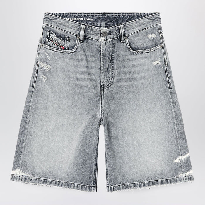 Diesel Desire Grey Denim Bermuda Shorts