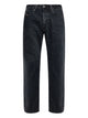 Diesel Black Cotton Lyocell Wide Jeans