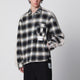 Maison Mihara Yasuhiro Reversible Shirt Jacket In Black/White French Terry