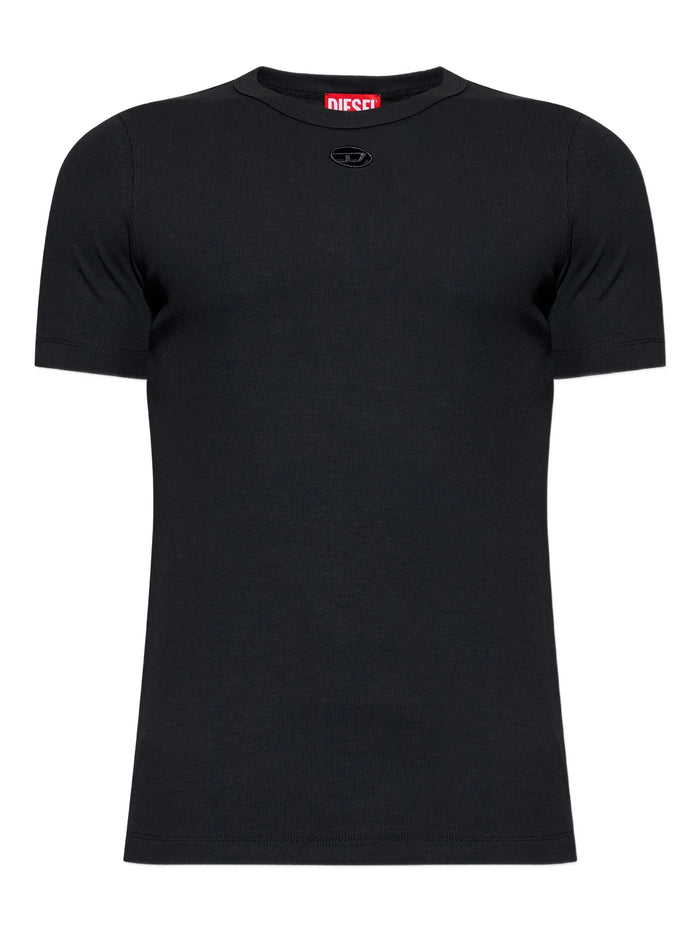 Diesel Black Cotton Logo T-Shirts