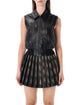 Diesel Black Sleeveless Faux-Leather Jacket