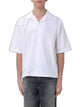 Diesel White Camp Collar Cotton Shirt