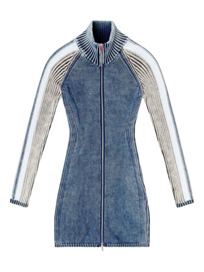 Diesel Blue Faded Wash Knitted Dress
