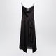 Acne Studios Shiny Satin Slip Dress Dark Brown