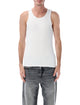 Diesel White Sleeveless Logo Cotton Top