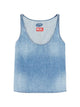 Diesel Light Blue Cotton Lyocell Modal T-Shirt