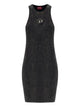 Diesel Washed Black Dress With Metallic Oval D