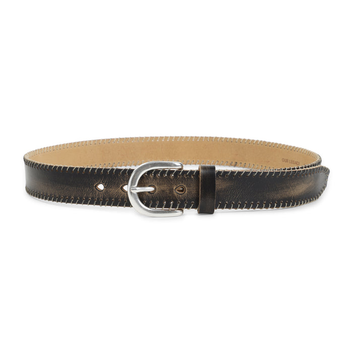 Our Legacy Vintage Black Cow Leather Friday Belt