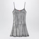 Diesel Grey Skeleton Denim Mini Dress By