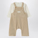 Teddy & Minou Beige Outfit With Corduroy Overalls