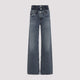 Agolde Elson Jeans With Double Waistband In Dark/Light Indigo