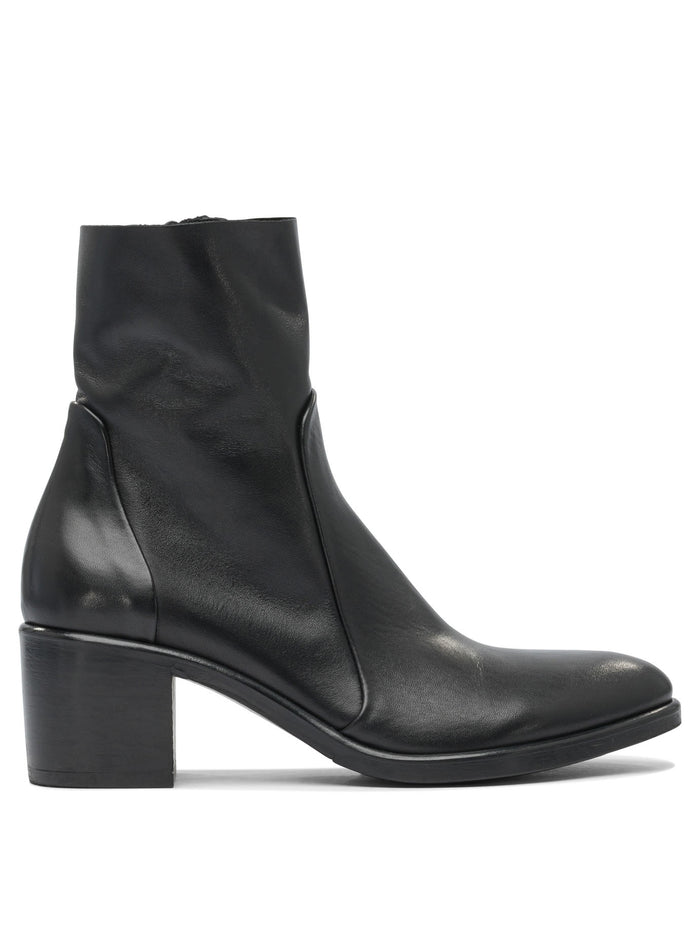 Strategia Black Rubber Ankle Boots